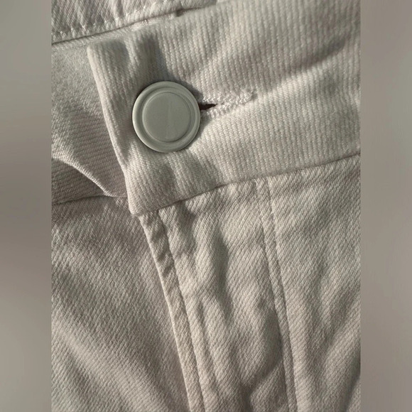 NWT GOOD AMERICAN Good Legs 16 White Straight Leg Sculpt Raw Hem Jeans Mid Rise2 - Picture 5 of 16